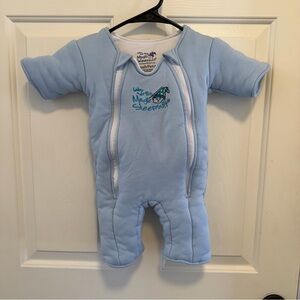 Baby Merlin’s Magic Sleepsuit 3-6 Months Small Blue Fleece